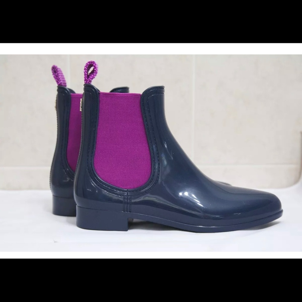 Juicy Couture Women's Navy Harper Ankle Rain Boots Sz. 6/7, 8/9 - Picture 4 of 4